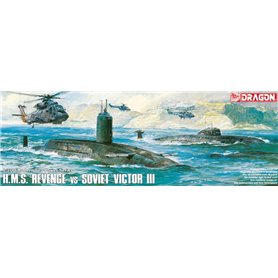 Dragon 7007 HMS Revenge vs Soviet Victor III