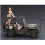 Hasegawa SP483-52283 1/4 ton 4x4 Utility Truck (Cal. 50 M2 Machine Gun) w/Blond Gir's Figure