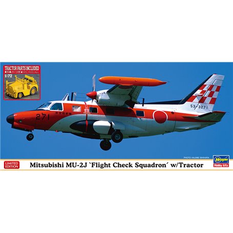 Hasegawa 02370 Mitsubishi MU-2J "Flight Check Squadron" w/Tractor