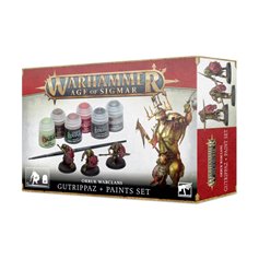Warhammer AGE OF SIGMAR Orruk Warclans Gutrippaz - 3 figurki + farby + pędzelek