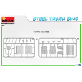 Mini Art 35636 Steel Trash Bins