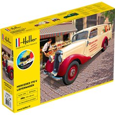 Heller 1:24 Mercedes 170 V Lieferwagen - STARTER KIT - z farbami