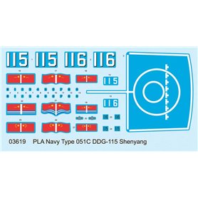Trumpeter 1:200 DDG-115 Shenyang - PLA NAVY TYPE 051C 