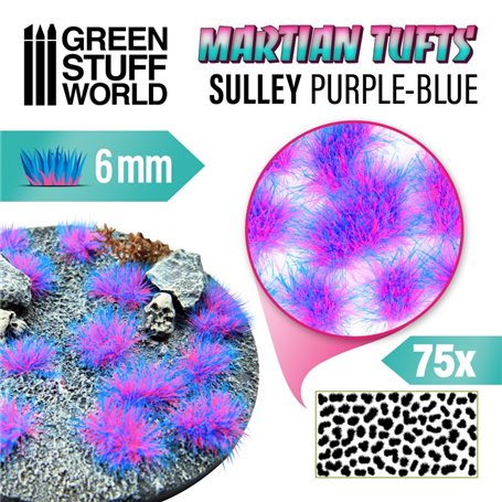 Green Stuff World Tufty MARTIAN TUFTS - Sully Purple Blue - 6mm