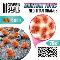Green Stuff World Tufty MARTIAN TUFTS - Neo-Titan Orange - 6mm