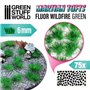 Green Stuff World Tufty MARTIAN TUFTS - Fluor Wildfire Green - 6mm