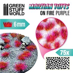 Green Stuff World Tufty MARTIAN TUFTS - On Fire Purple - 6mm