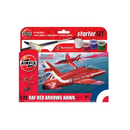 Airfix 1:72 Small Beginners Set - Red Arrows Hawk