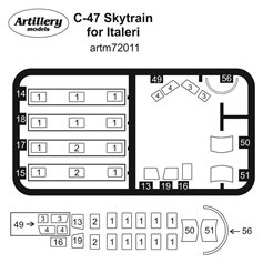 Fly 1:72 Maski do C-47 Skytrain dla Italeri