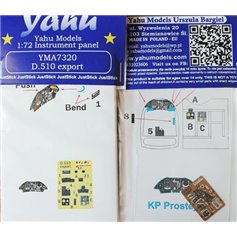 Yahu Models 1:72 Dashboard for Devoitine D.510 EXPORT - Kopro 