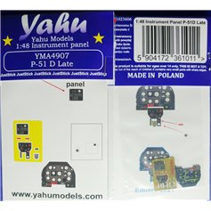 Yahu Models 1:48 Dashboard for North American P-51D LATE - Eduard 