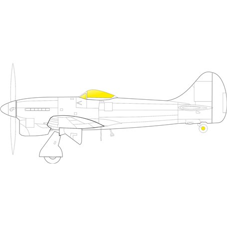 Eduard 1:48 Maski TFACE do Hawker Tempest Mk.II dla Eduard / Special Hobby