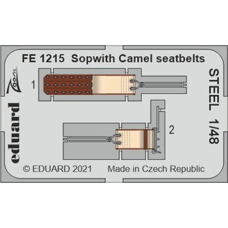 Eduard 1:48 Sopwith Camel seatbelts STEEL dla Eduard