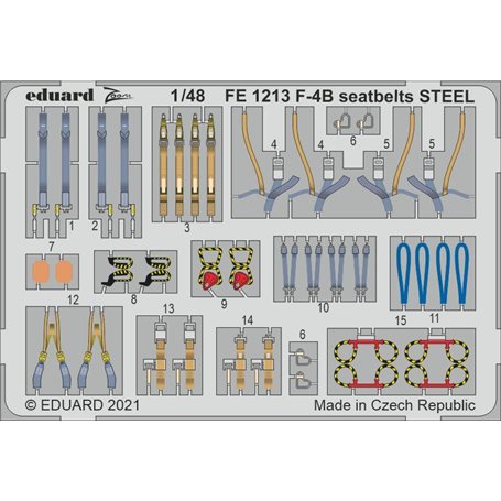 Eduard 1:48 F-4B seatbelts STEEL dla Tamiya