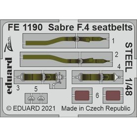 Eduard 1:48 Sabre F.4 seatbelts STEEL dla Airfix