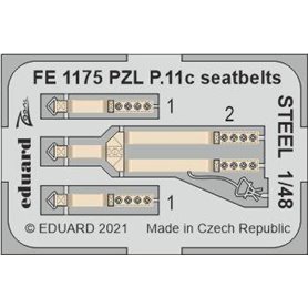 Eduard 1:48 PZL P.11c seatbelts STEEL dla Arma Hobby