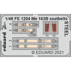 Eduard 1:48 Me 163B seatbelts STEEL dla Gaspatch Models