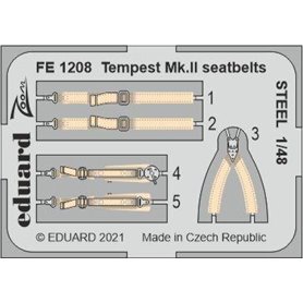 Eduard 1:48 Tempest Mk.II seatbelts STEEL dla Eduard