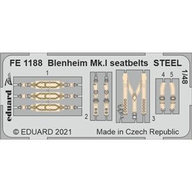 Eduard 1:48 Blenheim Mk.I seatbelts STEEL dla Airfix