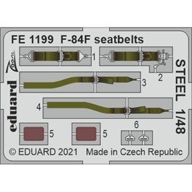 Eduard 1:48 F-84F seatbelts STEEL dla Kinetic
