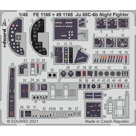 Eduard ZOOM 1:48 Junkers Ju-88 C-6B NIGHT FIGHTER dla ICM