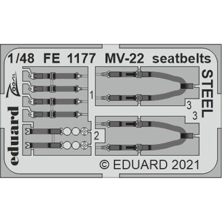 Eduard 1:48 MV-22 seatbelts STEEL dla Hobby Boss