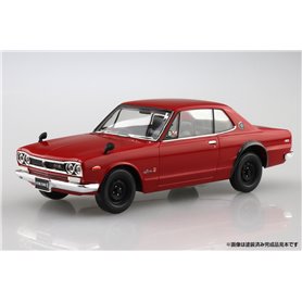 Aoshima 1:32 Nissan Skyline 2000 GT-R 1969 RED - THE SNAPKIT