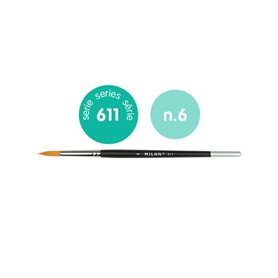 Milan 0461106 Premium Synthetic round paintbrush series 611 no. 6