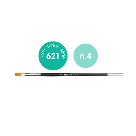 Milan 621 Pędzelek PREMIUM SYNTHETIC FLAT PAINTBRUSH - rozmiar 4