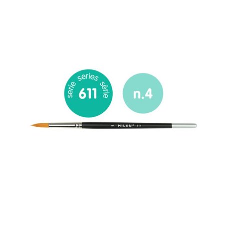 Milan 611 Pędzelek PREMIUM SYNTHETIC ROUND PAINTBRUSH - rozmiar 4