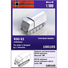 Zebrano 1:100 Resin model kit RSO 03 - GERMAN AMBULANCE VEHICLE 