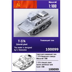 Zebrano 1:100 Resin model kit T-37A Izhorski plant - SOVIET AMPHIBIOUS TANK 