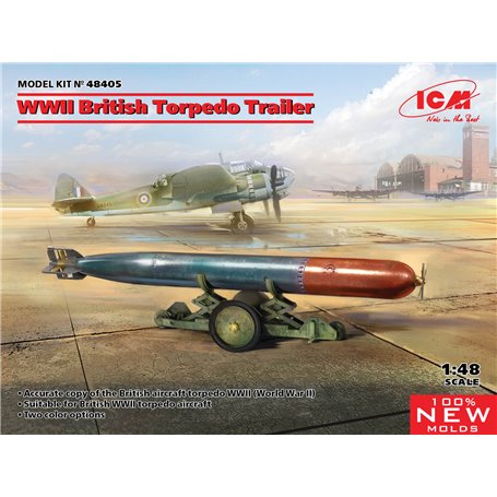 ICM 48405 WWII British Torpedo Trailer (100% new molds)