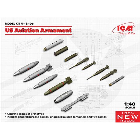 ICM 48406 US Aviation Armament (100% new molds)