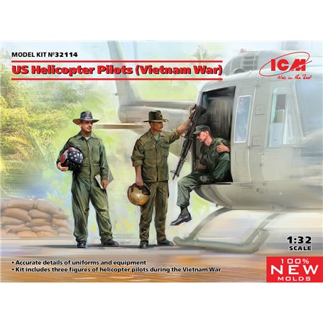 ICM 32114 US Helicopter Pilots (Vietnam War) (100% new molds)