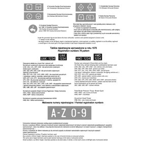 Toro 72D55 1/72 Godła, tablice rejestracyjne wz76 i napisy eksploatacyjne pojazdów