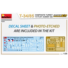 Mini Art 1:35 T-34/85 COMPOSITE TURRET 112 PLANT - SUMMER 1944 - INTERIOR KIT