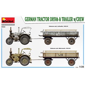 Mini Art 1:35 GERMAN TRACTOR D8506 AND TRAILER W/CREW