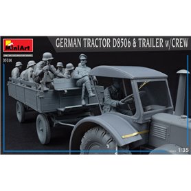 Mini Art 1:35 GERMAN TRACTOR D8506 AND TRAILER W/CREW