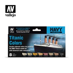 Vallejo Zestaw Model Air 8 farb - Titanic Colors