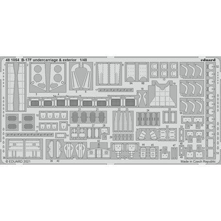Eduard 1:48 Podwozie i elementy zewnętrzne do Boeing B-17F dla HKM
