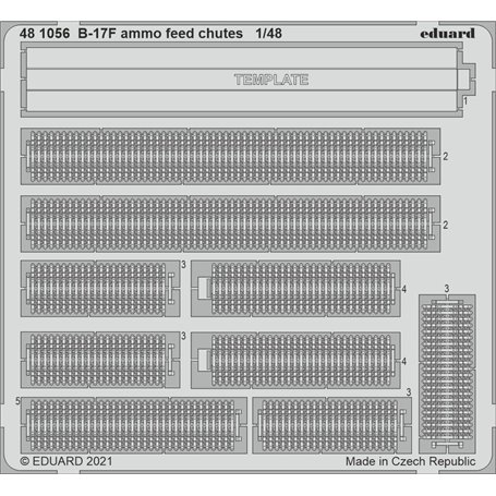 Eduard 1:48 B-17F ammo feed chutes dla Hkm