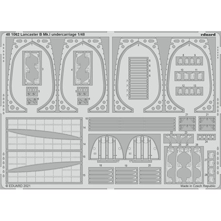 Eduard 1:48 Lancaster B Mk.I undercarriage dla Hkm