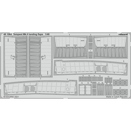 Eduard 1:48 Tempest Mk.II landing flaps dla Eduard/Special Hobby