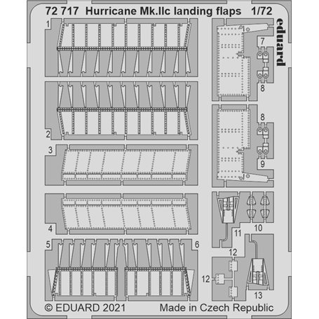 Eduard 1:72 Hurricane Mk.IIc landing flaps dla Zvezda