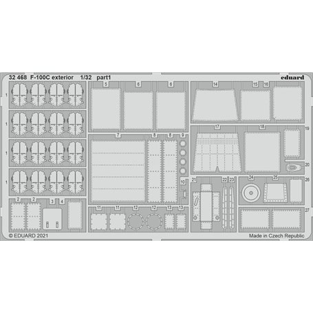 Eduard 1:32 F-100C exterior dla Trumpeter