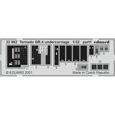 Eduard 1:32 Tornado GR.4 undercarriage dla Italeri