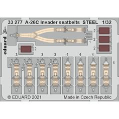 Eduard ZOOM 1:32 Pasy bezpieczeństwa STEEL do A-26C Invader dla Hobby Boss