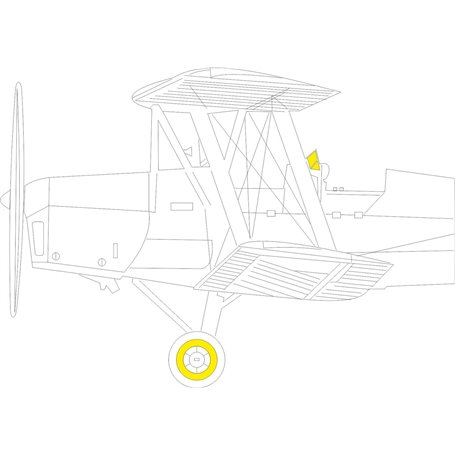 Eduard 1:32 Maski do DH.82A Tiger Moth dla ICM