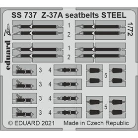 Eduard 1:72 Z-37A seatbelts STEEL dla Eduard